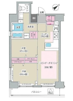 デュアレス愛宕虎ノ門 9階 間取り図