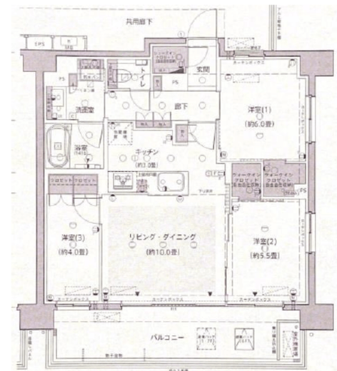 リビオ錦糸町 6階 間取り図