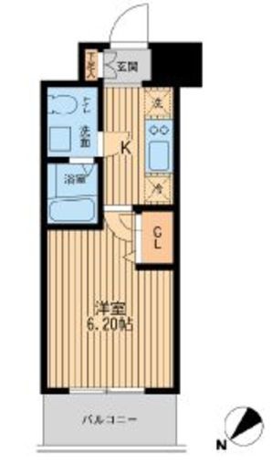 エコロジー潮見レジデンス 1409 間取り図