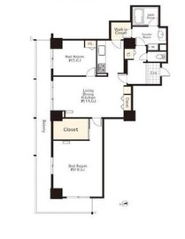 シーリアお台場 3-4-2602 間取り図