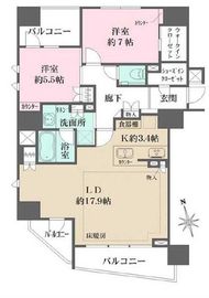 ザ・パークハウス東銀座 6階 間取り図