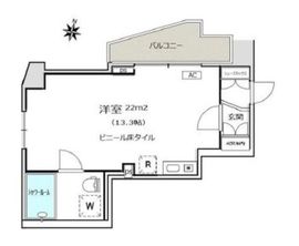 フィールM西新宿 15階 間取り図