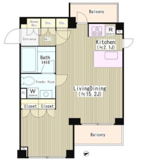ラ・ペジブル 403 間取り図