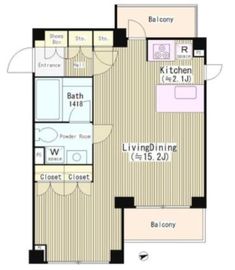 ラ・ペジブル 403 間取り図