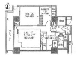 シティコート目黒 4-309 間取り図