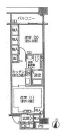 シティコート目黒 517 間取り図