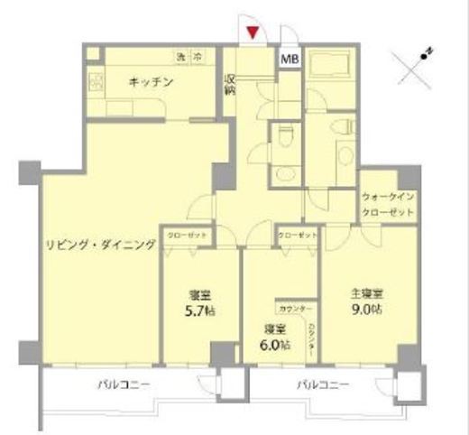 有栖川パークヒルズ 5階 間取り図