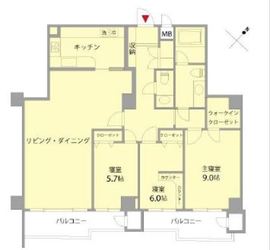 有栖川パークヒルズ 5階 間取り図