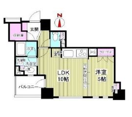 ライオンズ東中野 10階 間取り図