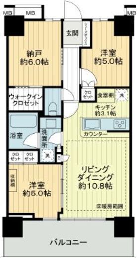 浅草タワー 21階 間取り図