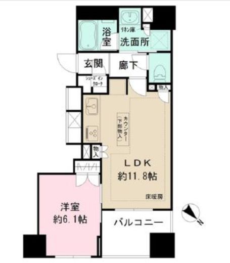 ベリスタ人形町 9階 間取り図