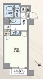 グランパセオ新宿河田町 203 間取り図