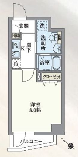グランパセオ新宿河田町 701 間取り図
