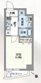 グランパセオ新宿河田町 201 間取り図