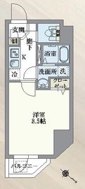 グランパセオ新宿河田町 404 間取り図