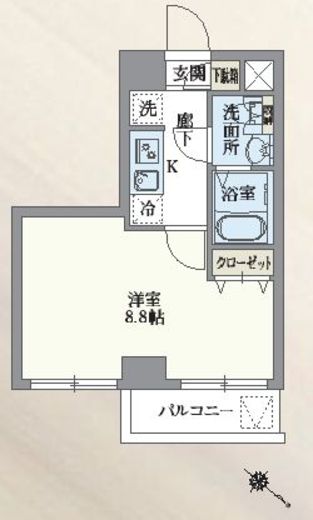 グランパセオ新宿河田町 505 間取り図