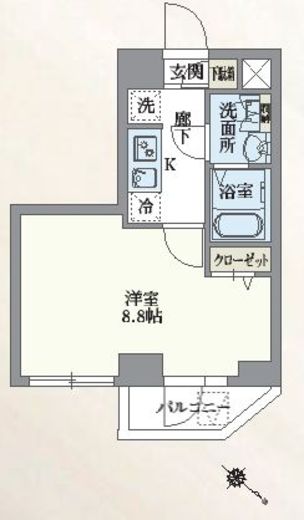 グランパセオ新宿河田町 702 間取り図
