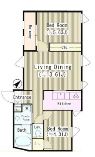 西馬込テラスコート 208 間取り図