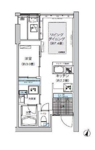 ガーデニエール砧ウエスト 433 間取り図