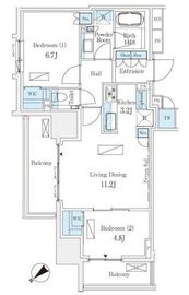 ブランズ愛宕虎ノ門 4階 間取り図