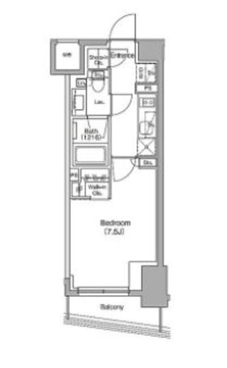ザ・パークハビオ中野新橋 207 間取り図