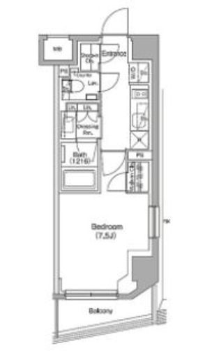 ザ・パークハビオ中野新橋 403 間取り図