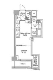 ザ・パークハビオ中野新橋 604 間取り図