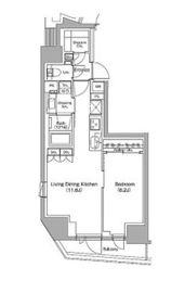 ザ・パークハビオ中野新橋 302 間取り図