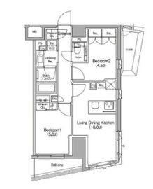 ザ・パークハビオ中野新橋 203 間取り図