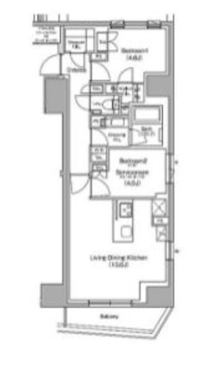 ザ・パークハビオ中野新橋 201 間取り図