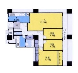 西戸山タワーホウムズ 8階 間取り図