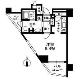 レジディア中落合 A705 間取り図