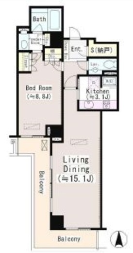 恵比寿ガーデンテラス弐番館 613 間取り図