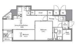 レジディア入谷 1004 間取り図