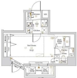 KNOTS浅草 8階 間取り図