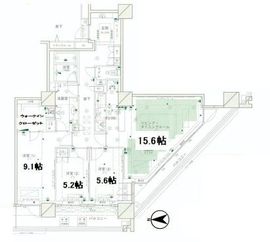 コスモポリス品川 23階 間取り図