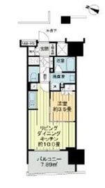 ライオンズ千代田三崎町 7階 間取り図