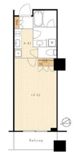 白金タワー 6階 間取り図