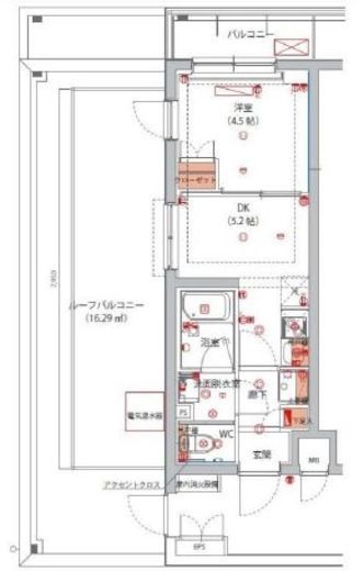 ハーモニーレジデンス川崎中丸子シティフロント 507 間取り図