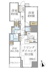 ブリリア山手動坂グランスイート 6階 間取り図