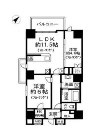 リビオレゾン駒込六義園プライムゲートレジデンスウエスト 7階 間取り図