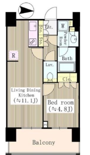 リビオタワー板橋 6階 間取り図