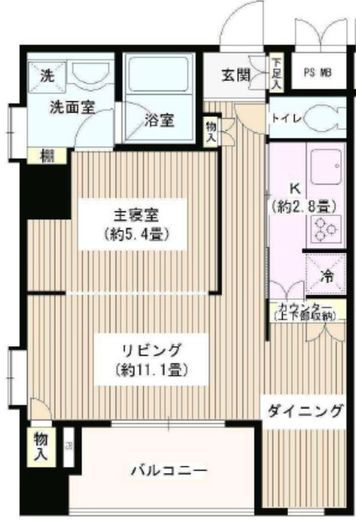 ヴェルティーク新中野 5階 間取り図