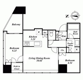 プラウドタワー白金台 28階 間取り図