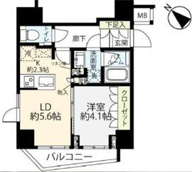 オープンレジデンシア小石川播磨坂 6階 間取り図
