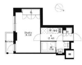 品川イースト 904 間取り図