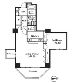 ドゥーエ東池袋 1103 間取り図