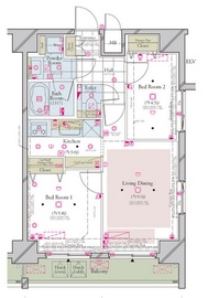 コンシェリア三田 8階 間取り図