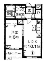 HOF伊達坂 103 間取り図