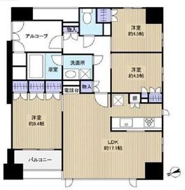 パンセフレスコ 8階 間取り図